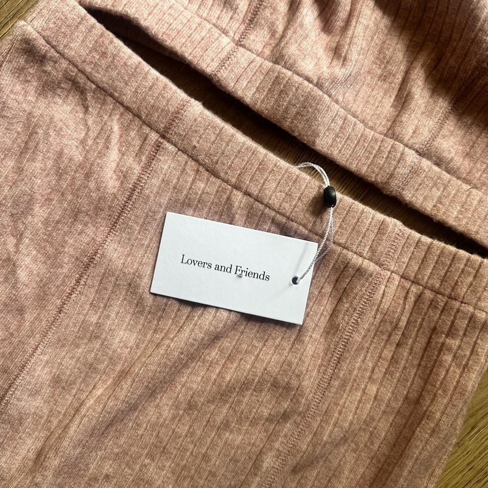 Lovers and Friends pink knit 3 piece set, new, size small, crop top, mini skirt - Picture 5 of 6